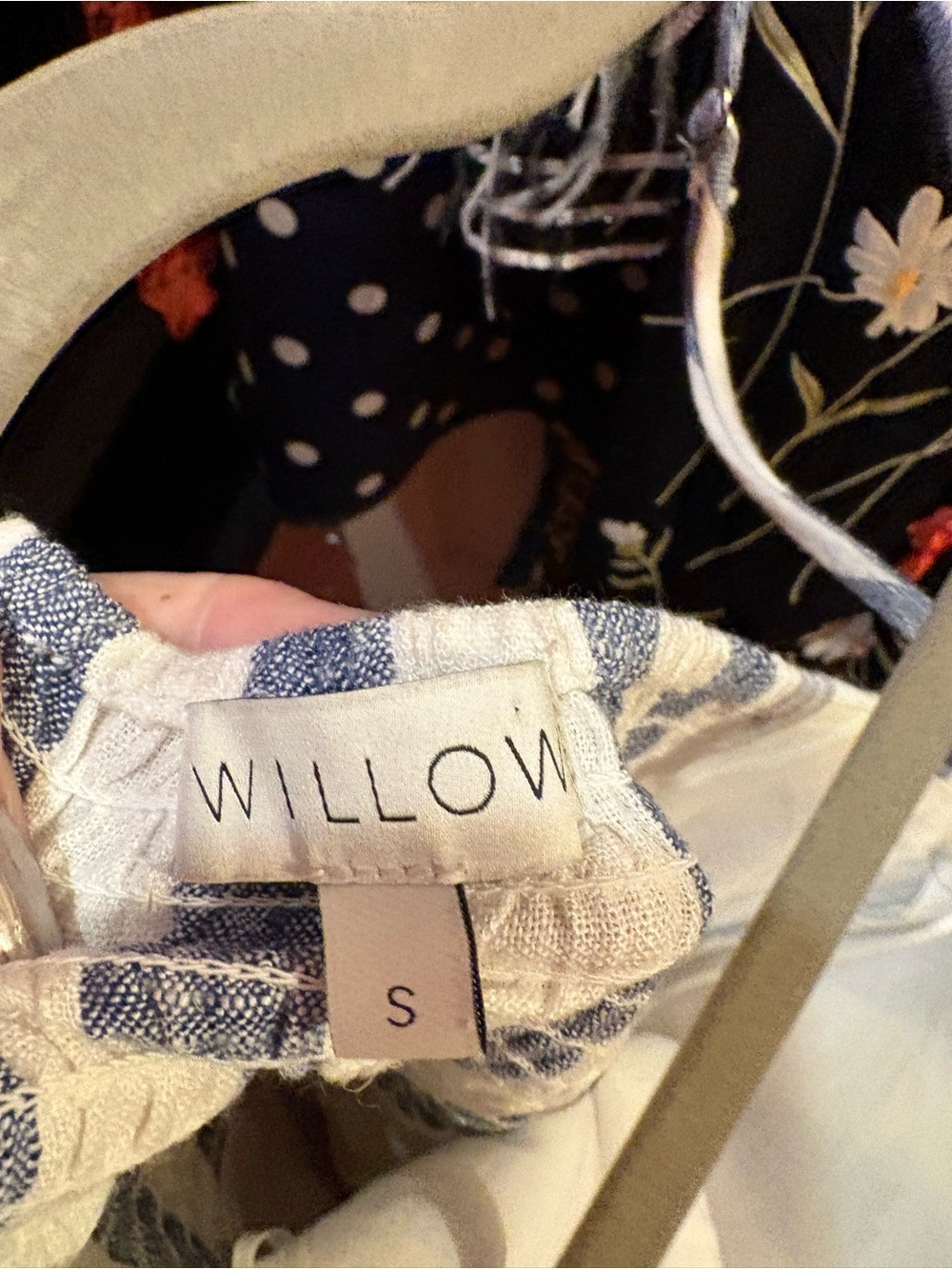 🐶Linen blend mini sundress Blue and white Striped size s - Picture 4 of 6